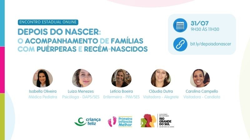 card encontro acompanhamento de puérperas e recém-nascidos